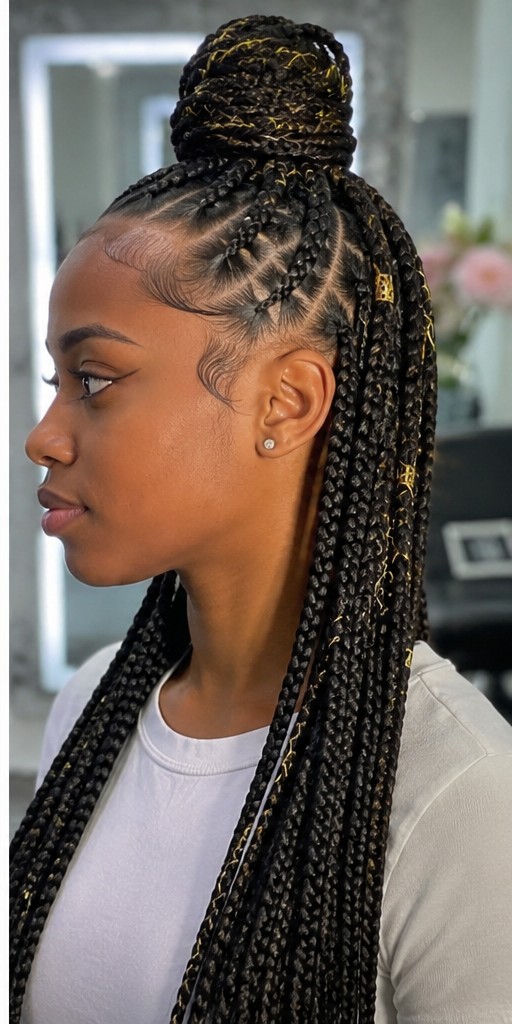 Cornrows ponytail alto trenzas afro Niuma Belleza Madrid