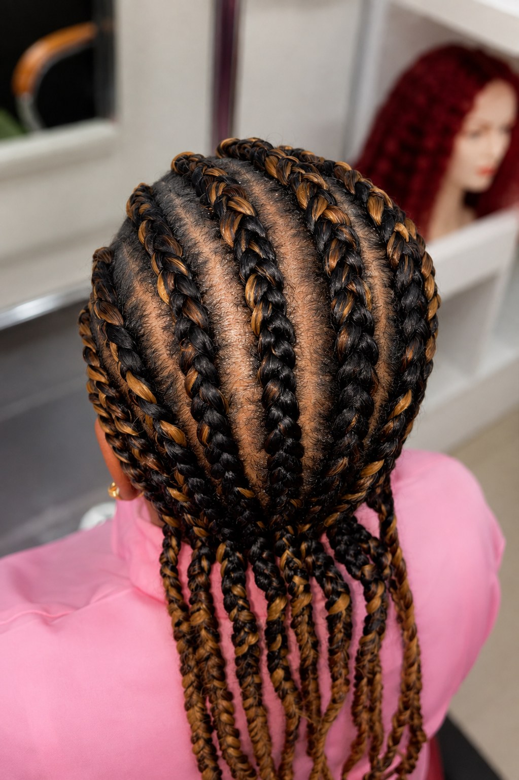 Cornrows bicolor trenzas pegadas Niuma Belleza Madrid